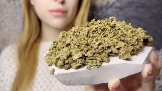 Chalk ASMR Crunch Chalk Dry with Wet Ural Clay Crumbs yummy crunchy chalk by SweetChalk [upl. by Tnomad]