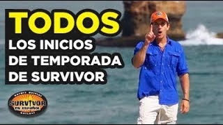 Survivor  TODOS LOS ÉPICOS inicios de temporada con Jeff Probst [upl. by Keil]