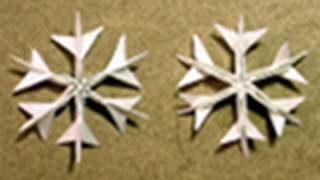 Christmas Origami Instructions Snowflake Jared Needle [upl. by Ekihc]