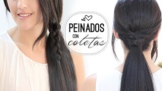 Peinados con coletas fáciles y rápidas quot Easy hairstylesquot [upl. by Irakuy546]