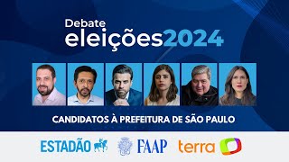 VEJA O DEBATE COMPLETO À PREFEITURA DE SÃO PAULO  ELEIÇÕES 2024  ASSISTA À INTEGRA [upl. by Nohtiek]