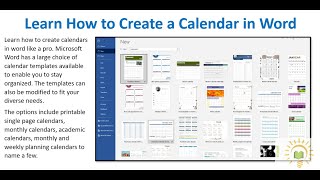 Learn How to Create a Calendar in Word [upl. by Enimisaj]