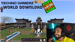 How To Make Castle Like Techno gamerz in crafting and building  Techno Gamerz Latest World Download [upl. by Adnalahs140]