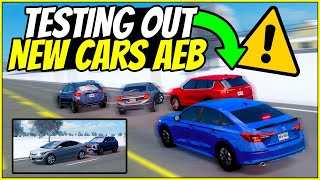 Testing AEB In The NEW CARS  Automatic Emergency Braking  Greenville Wisconsin Roblox [upl. by Fillbert520]