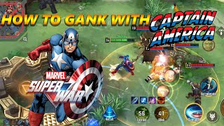 HOW TO GANK WITH CAPTAIN AMERICA  MARVEL SUPER WAR [upl. by Phelan]