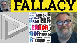 🔵 Fallacy Meaning  Fallacious Examples  Fallacy Defined  GRE Vocabulary [upl. by Witcher]