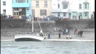 Plymouth Lifeboat  Yacht aground in Cawsand Bay [upl. by Imugem]