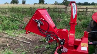 Wood Chipper Tractor Mounted PTO Driven with Own Oil Tank amp Reverse 4″ Max [upl. by Hildebrandt]