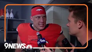 Garett Bolles speaks after Broncos win over Tampa Bay [upl. by Gone270]