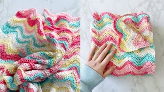 Crochet Chevron Circus Blanket [upl. by Eissen]