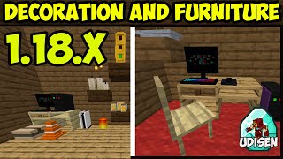 FURNITURE MOD 1182 minecraft  how to download install Decocraft and Furniture mod 1182 FORGE [upl. by Neelloc]