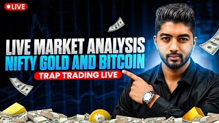 21 Oct  Live Market Analysis For NIFTY XAUUSD and BTC  Trap Trading Live [upl. by Meekar]