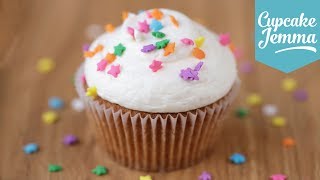 The Perfect Vanilla Cupcake Recipe  Cupcake Jemma [upl. by Nodal]