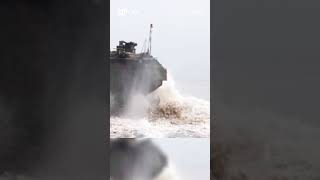 Full Power Amphibious Vehicle Plunges Into The Sea [upl. by Oliana]