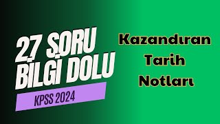 71 KPSS Tarih  Sorular Üzerinde Konu Öğren  KPSS 2024 [upl. by Aniri]