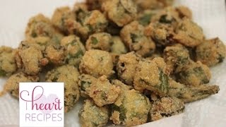 Southern Fried Okra Recipe  I Heart Recipes [upl. by Lenej]