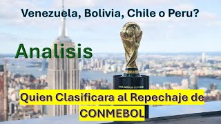 Quien Ganara el Repechaje Bolivia Venezuela Peru o Chile [upl. by Berne]