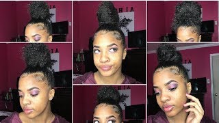 BOMB BUNS for Curly Hair  Kashia Jabre [upl. by Ylrehs300]