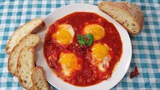 UOVA IN PURGATORIO ricetta facile e veloce Golosissima  EGGS IN PURGATORY italian Recipe [upl. by Kreiner]