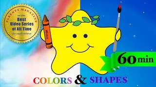 60 Minutes COLORS amp SHAPES ★ Best Learning Video Songs ★ Babies Toddlers Kids Nursery Preschool [upl. by Sofia494]