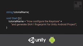 How configure the Keystore and generate SHA1 fingerprint for Unity Android Project  Tutorial 2018 [upl. by Ayoj]