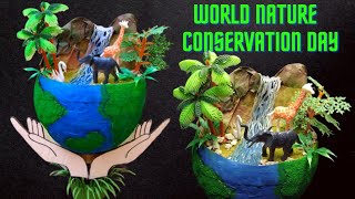 World Nature Conservation Day Model  Save Nature Save Earth Model  Green Day craftthebest1 [upl. by Eelyab]