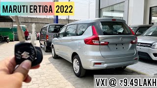 Maruti Ertiga 2022 Model New Ertiga VXI 2022 Splendid Silver Colour Latest Onroad Price [upl. by Neile862]