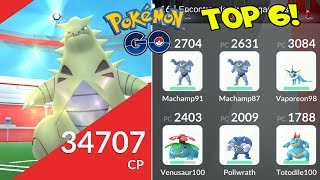 TOP 6 POKÉMON CONTRA TYRANITAR INCURSOR Pokémon GOdavidpetit [upl. by Nevyar476]