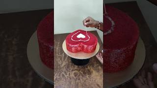 Red Velvet Cake design shortvideo trending youtubeshorts shortsfeed [upl. by Uzial16]