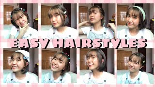 CÁC KIỂU TÓC NGẮN SIÊU DỄ THỰC HIỆN  FOR LAZY DAY  HOW I DO MY HAIR  Bơ Bơ [upl. by Essy]