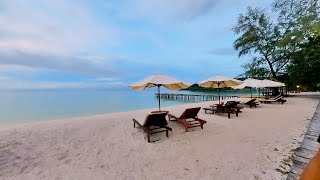 CAMBODIA KOH RONG SOK SAN RESORT WHITE SAND BEACH [upl. by Panthea]