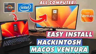 How to Install Hackintosh MacOS Ventura on Any Computer and Laptop AMDIntel [upl. by Hedley]