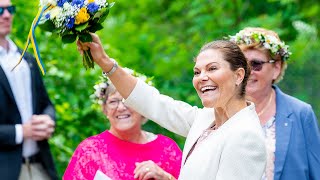 Crown Princess Victoria in a Ida Sjöstedt outfit [upl. by Aline505]