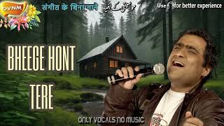 Bheege Hont Tere  Without Music Acapella Only Vocals No Music OVNM [upl. by Ssej]