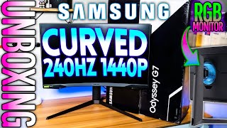 Samsung Odyssey G7 Unboxing 240Hz 1440P Worth 700 [upl. by Radack294]