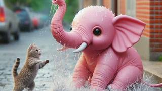 Pink Elephant  Gulabi Hathi  Comedy Funny Cartoon  Cute Cat Show 2024 [upl. by Colby]