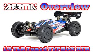 Overview ARRMA 18 TLR Tuned TYPHON 6S 4WD BLX Buggy RTR [upl. by Miksen]