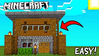 How to Build a Small Survival House In Minecraft  Oak House [upl. by Dalia40]