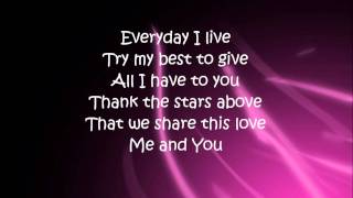 Me and You By Kenny Chesney Lyrics [upl. by Aretina]