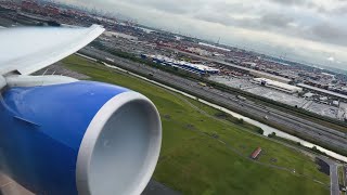 MAGNIFICENT GE90 SOUND Engine Start Takeoff  United 777300ER  Newark EWR [upl. by Anahsohs]