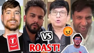 Elvish Yadav Vs KRK😳 KRK ROAST Elvis Yadav Punit Superstar on Carryminati Mr Beast Vs TSeries [upl. by Esetal]