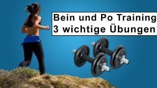 Beintraining mit Kurzhanteln  3 wichtige Fitness Übungen für zuhause [upl. by Anitak894]