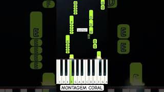 MONTAGEM CORAL Easy Piano Tutorial [upl. by Estus]