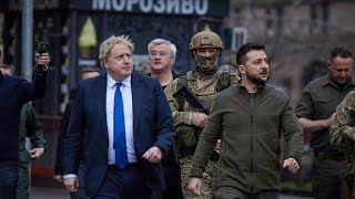 Boris Johnson makes surprise appearance to Ukraine [upl. by Madora91]