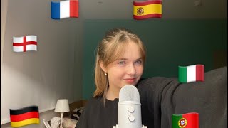 ASMR IN DIFFERENT LANGUAGE DIFERENTES IDIOMAS [upl. by Ahsinak]