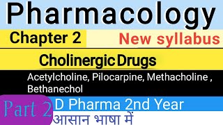 Cholinergic Drugs  parasympathomimetic drugs  pharmacologychapter2part2 [upl. by Aikam]