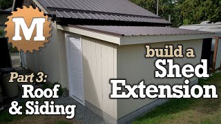 Build a LeanTo Shed Part 3 Finishing  Roof Siding Doors [upl. by Huntingdon673]