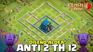 DISEÑO ALDEA TH 12 COPAS ¡SUBE FÁCIL CLASH OF CLANS [upl. by Trutko]