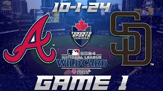 10124 Atlanta Braves vs San Diego Padres Game Audio  NL Wild Card LIVE Streamcast amp Chat [upl. by Crellen152]