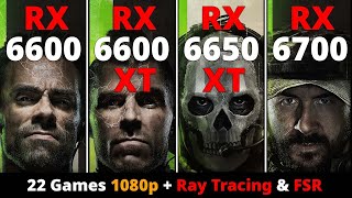 RX 6600 vs RX 6600 XT vs RX 6650 XT vs RX 6700  22 Games 1080p  Ray Tracing amp FSR [upl. by Kampmeier]